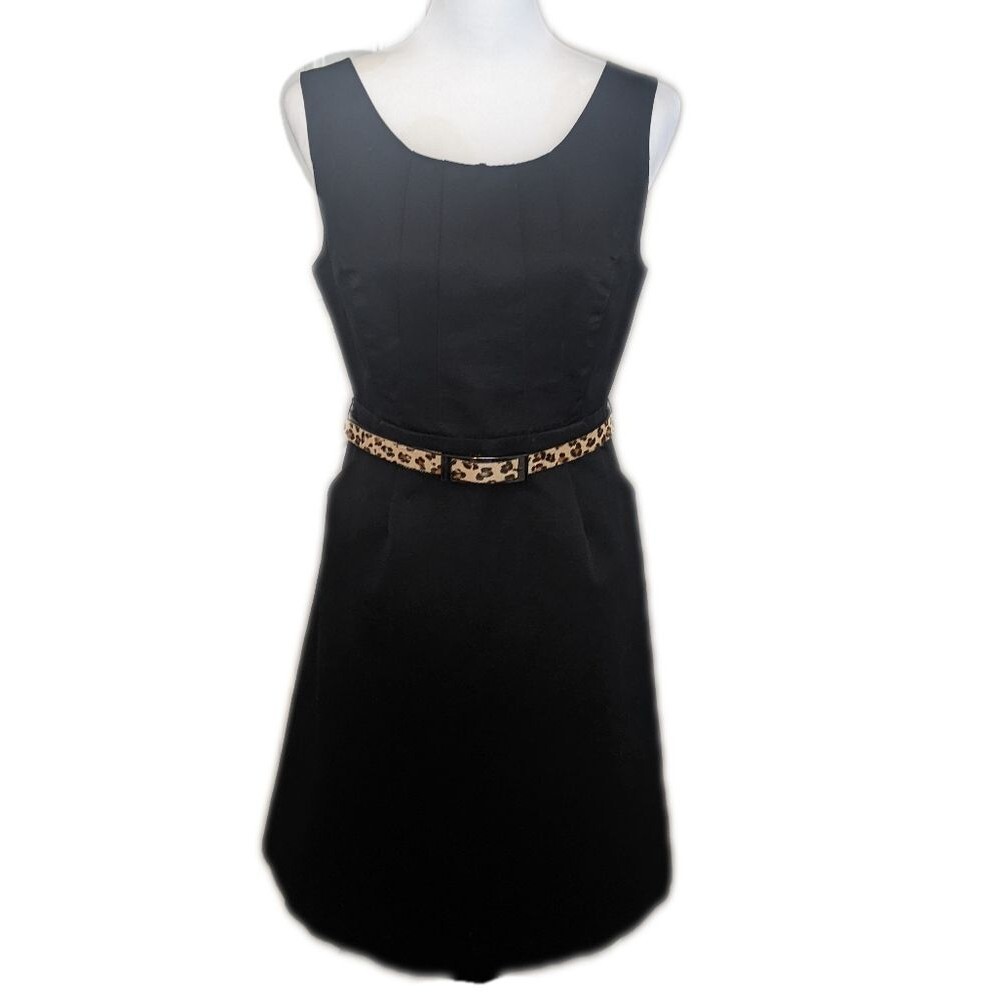 The Limited black cotton/polyester blend fit & flare sleeveless dress, belt 6